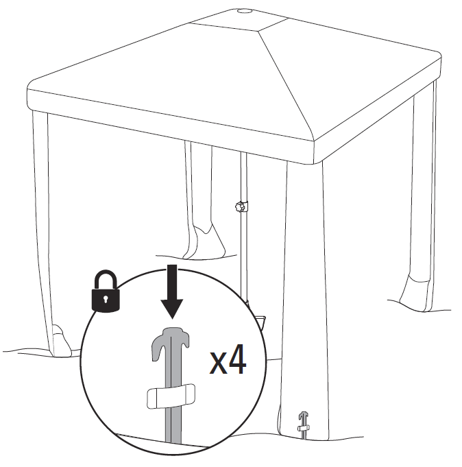 Secure tent stakes