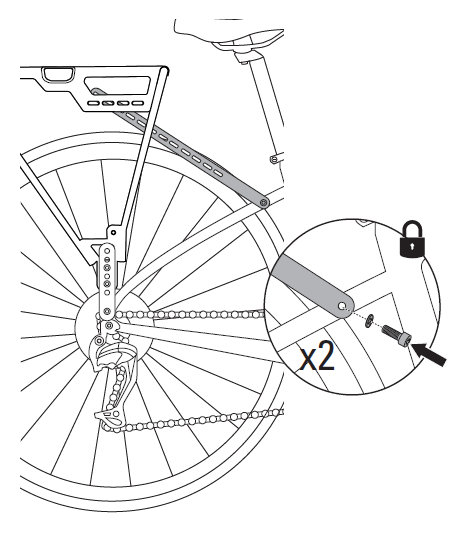 Temporarily attach front mounting arms
