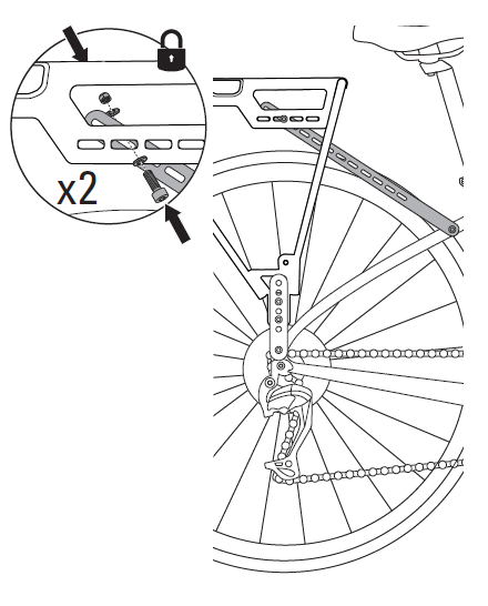 Attach front mounting arms