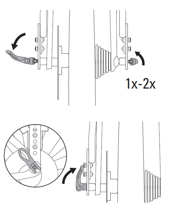 Tighten quick release lever