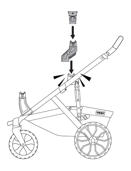 Attach upper riser adapters