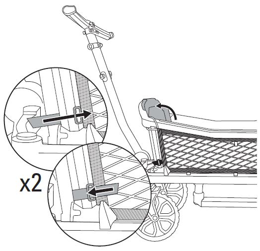 Securing the hook-and-loop straps