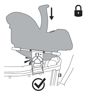 Attach infant car seat