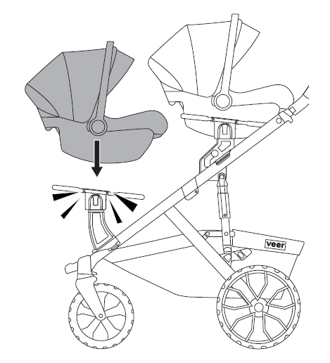 Attach second Chicco car seat