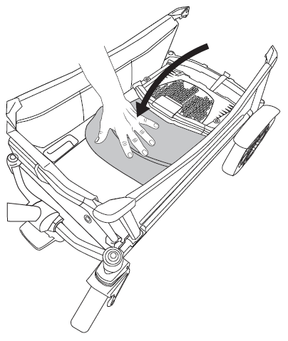 Release retention strap and fold