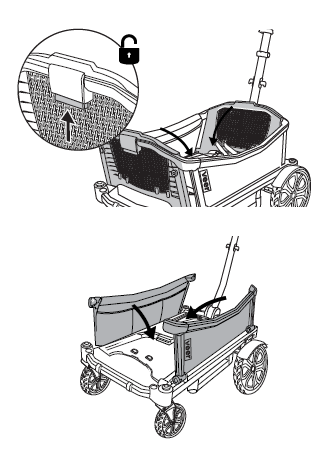 Folding seats and side panels