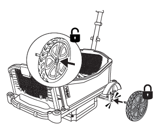 Install rear wheels