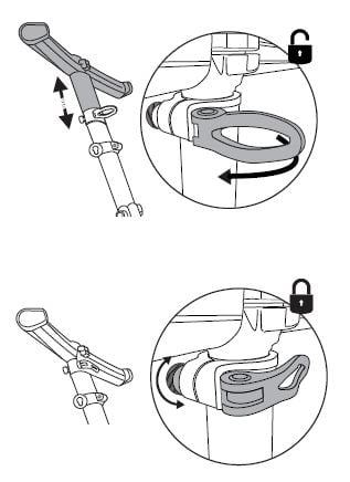Adjusting the telescopic handle