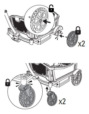 Installing the wheels
