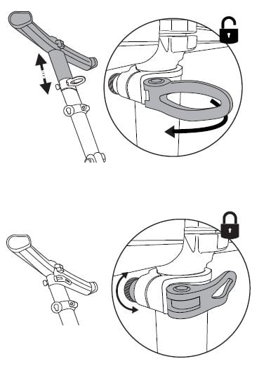 Adjusting the telescopic handle