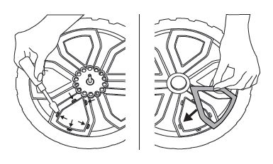 Replacing the wheel insert with the new color insert