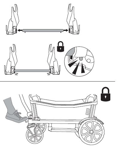 Assemble adapter and lock brake