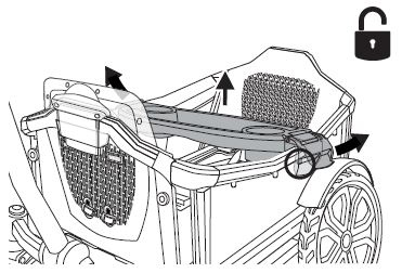 Open side locks and store tray