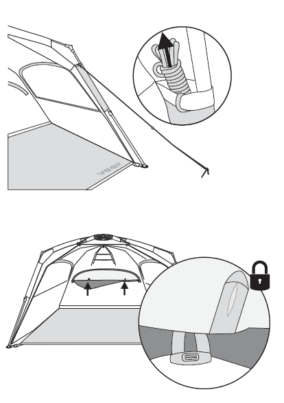 Secure wind anchors and open windows