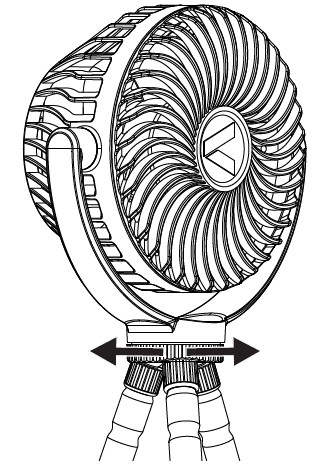Rotating fan head