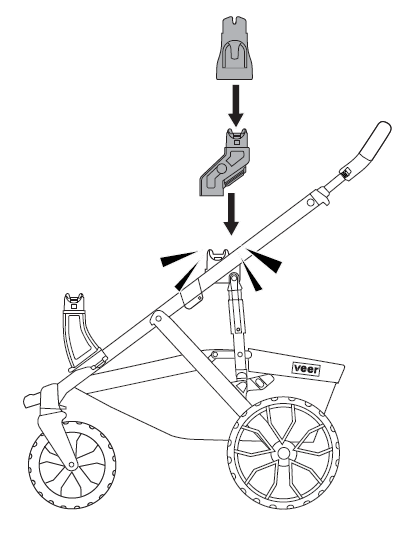 Attach upper riser adapters