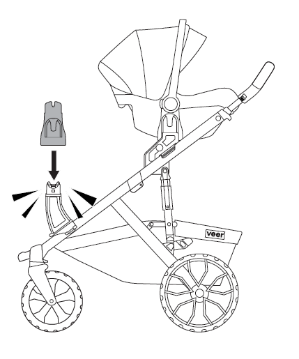 Attach second set of car seat adapters