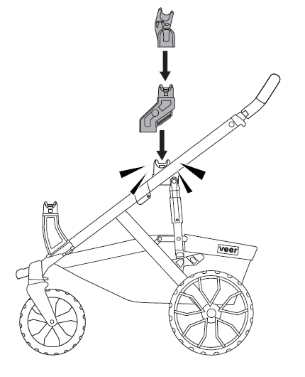 Attach upper riser adapters
