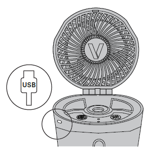 Plug Micro USB cable to recharge
