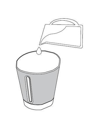 Fill reservoir with spring or mineral water