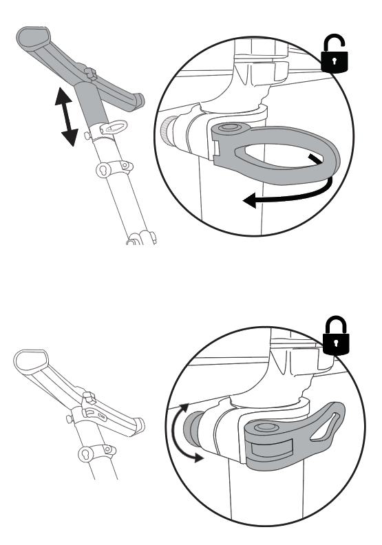 Adjusting the handle