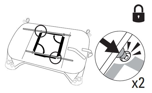 Rotate support bars to use position