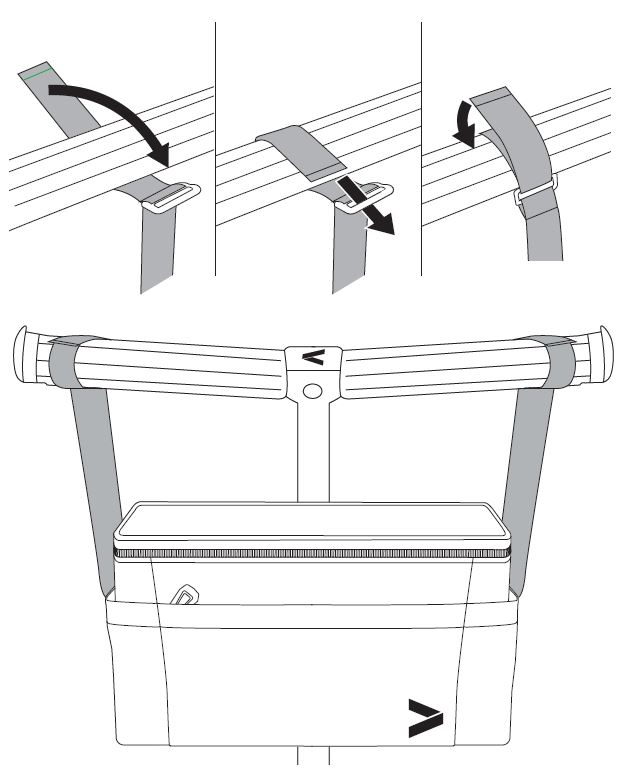 Attach with straps to Cruiser handle
