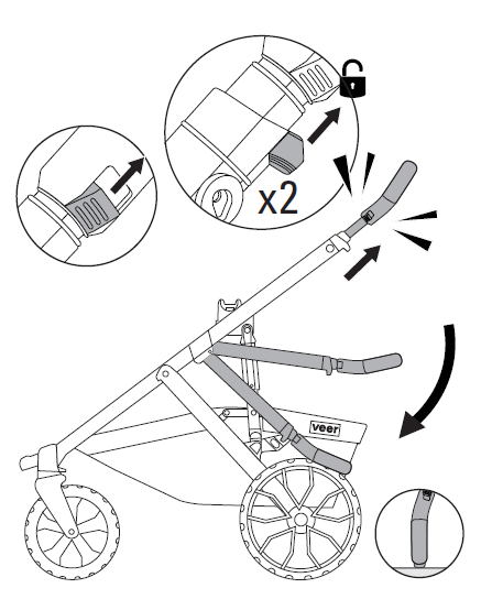 Fold for storage without seat
