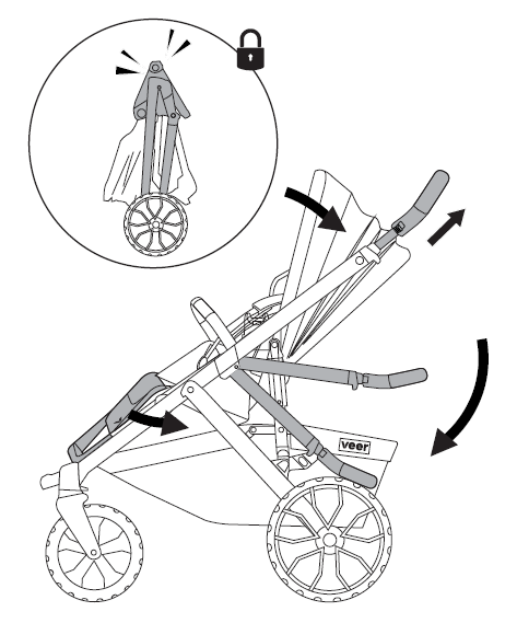 Fold for storage with seat