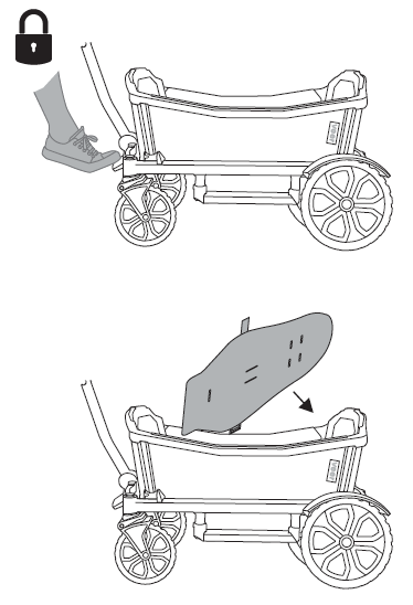 Lock brake and place Shearling Seat Cover in Cruiser
