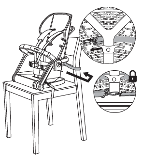 Attach back booster strap