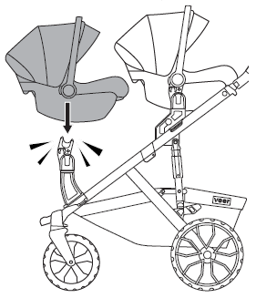 Attach second infant car seat
