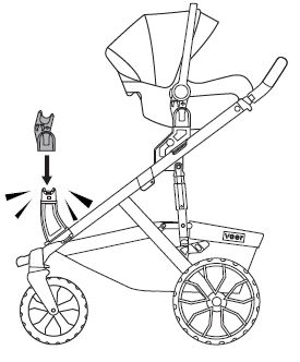 Attach second set of car seat adapters