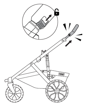 Car seat preparation - raise handle