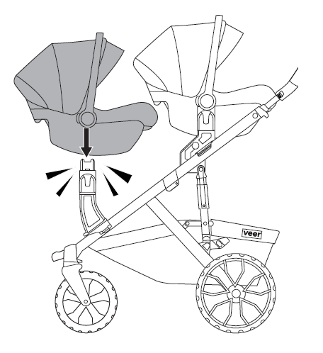 Attach second Uppababy car seat