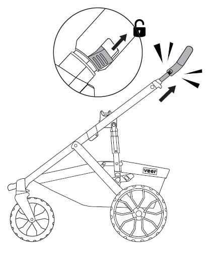 Lift handle to highest position
