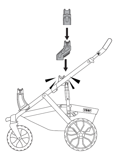 Attach upper riser adapters