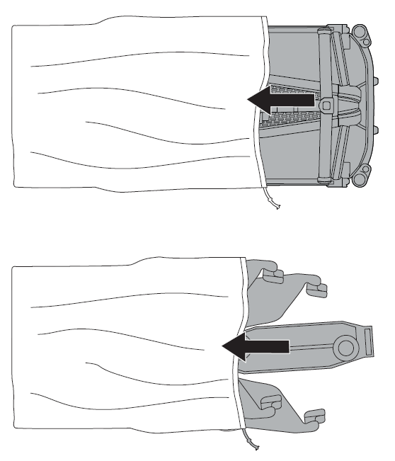 Place in packing bags