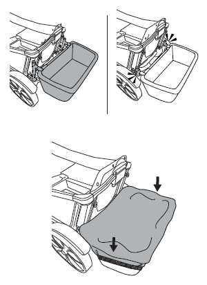 Attach foldable storage basket and slide basket cover over it
