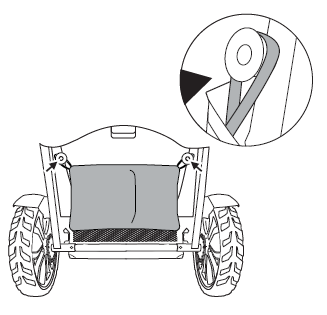 Attach storage pouch to rear of Cruiser