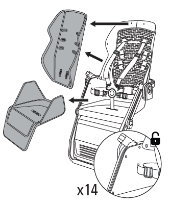 Remove Seat and Back Pads
